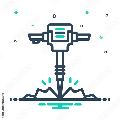 mix icon for jackhammer 