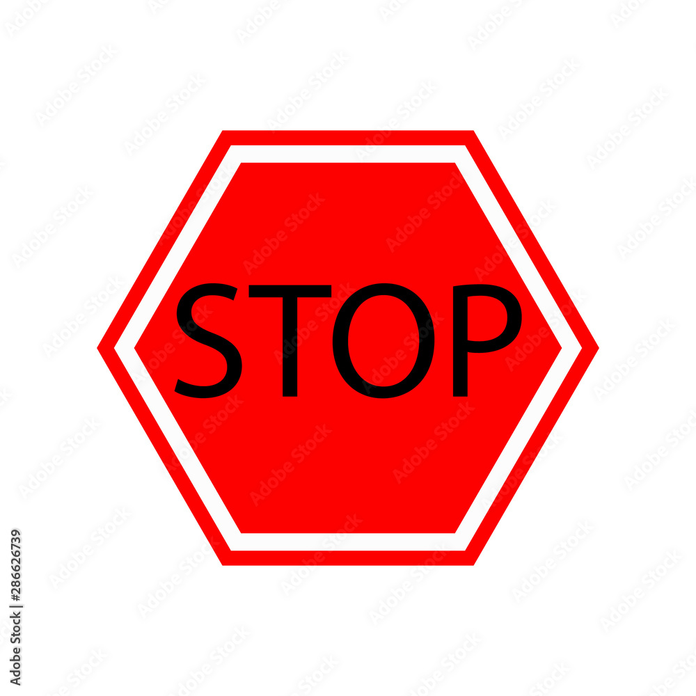 Red Stop Sign isolated on white background. Traffic regulatory warning stop symbol. Vector illustration, EPS10. Red Stop Sign isolated on white background. Traffic regulatory warning stop symbol. Vector illustration, EPS10.