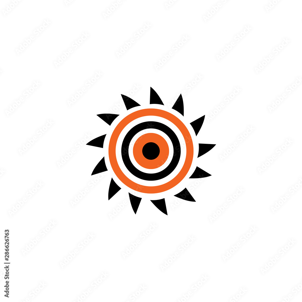 Aboriginal art dots painting icon logo design vector illustration template Aboriginal art dots painting icon logo design vector illustration template