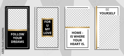 Commercial stories design, eps 10. Editable story cover design for promotion. Geometrical elements, trendy colours.