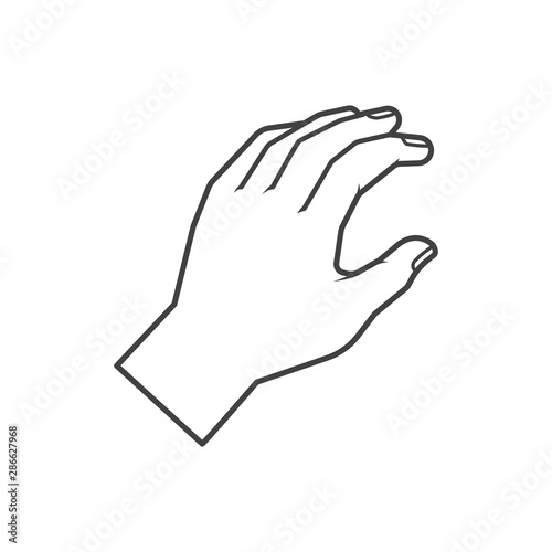 Human hand vector icon illustration