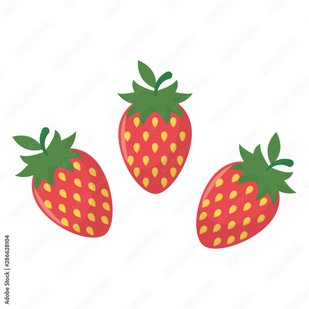 Isolated strawberry fruit vector design Isolated strawberry fruit vector design