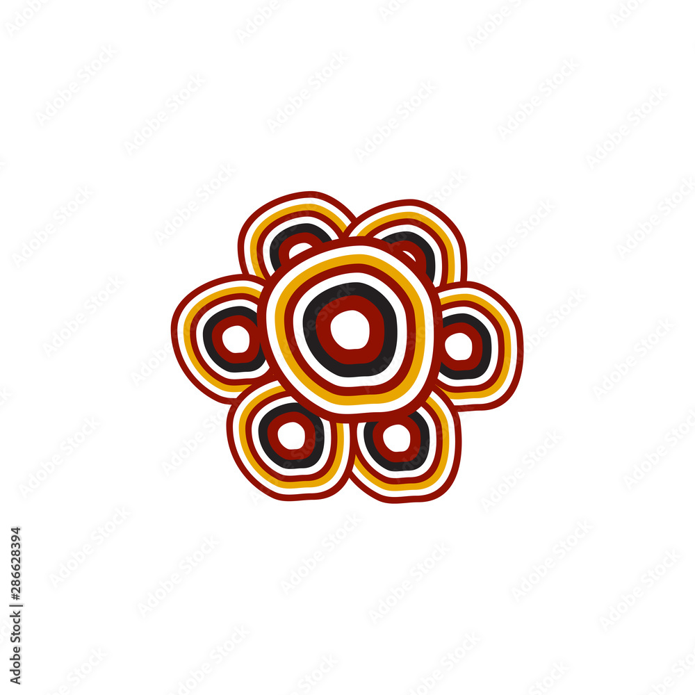 Aboriginal art dots painting icon logo design vector illustration template Aboriginal art dots painting icon logo design vector illustration template