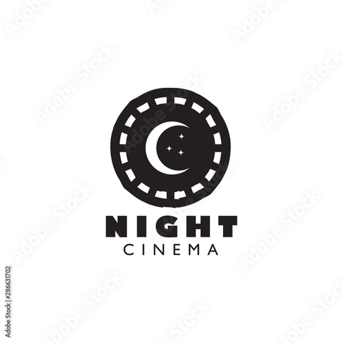 Movie film company logo design template
