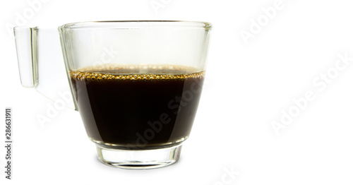 black coffee espresso White background 