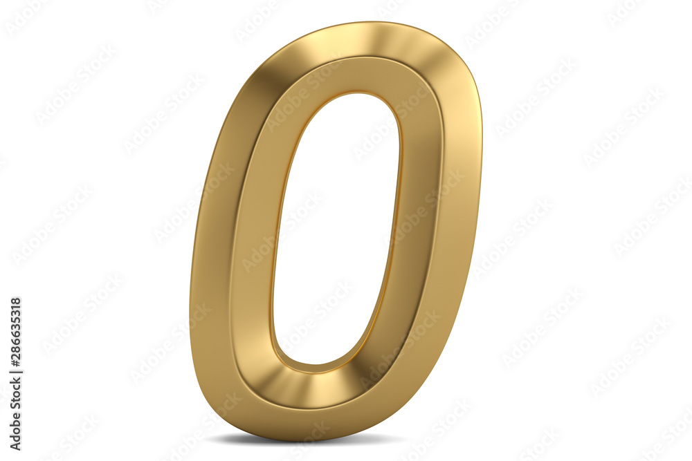 Golden 3D numeral isolated on white background. 3D illustration. Golden 3D numeral isolated on white background. 3D illustration.