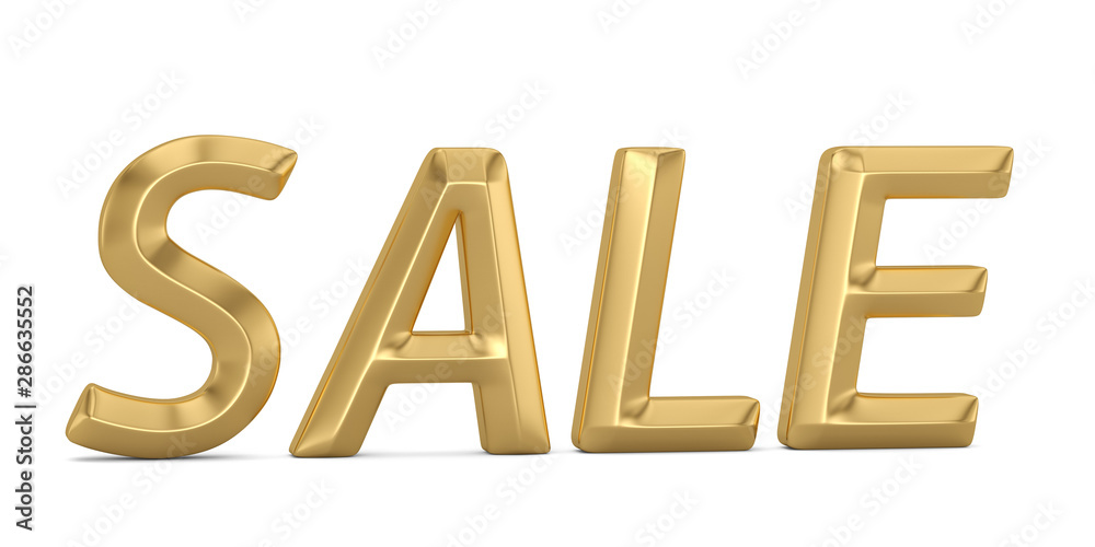 3d image of sale golden text on white background. 3D illustration. 3d image of sale golden text on white background. 3D illustration.