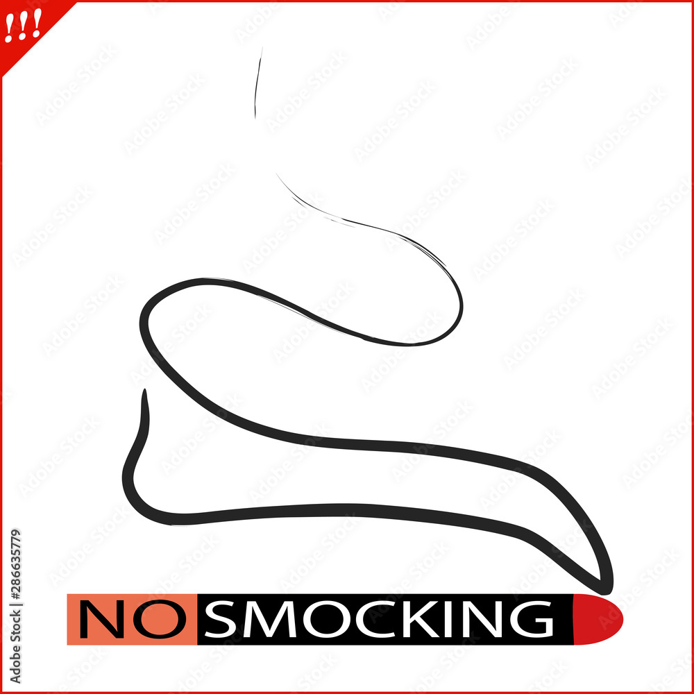 No smoking red circle stop sign No smoking red circle stop sign