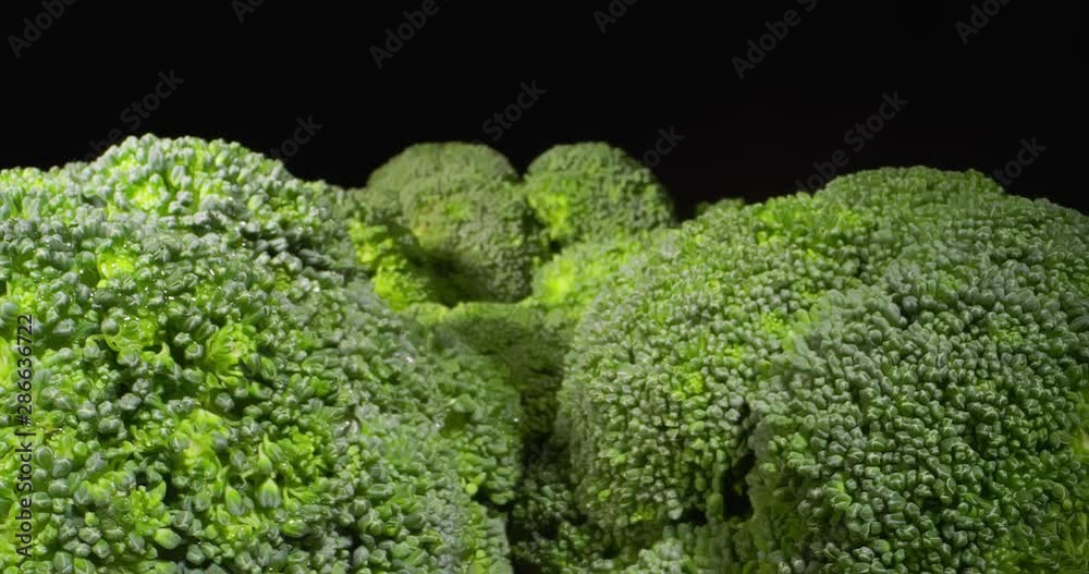 Details of a Broccoli Floret. Extremely macro shot. 4K. Details of a Broccoli Floret. Extremely macro shot. 4K.