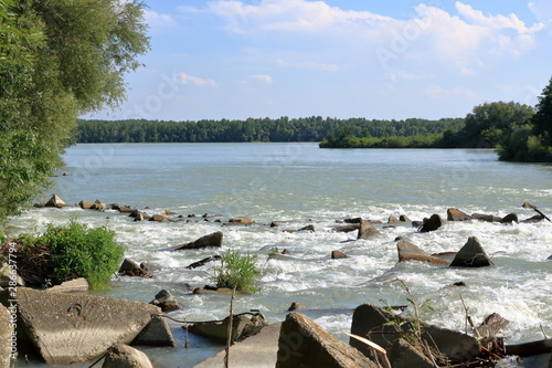 Area around the Danube dam Cunovo near Bratislava, Slovakia, Europe photo