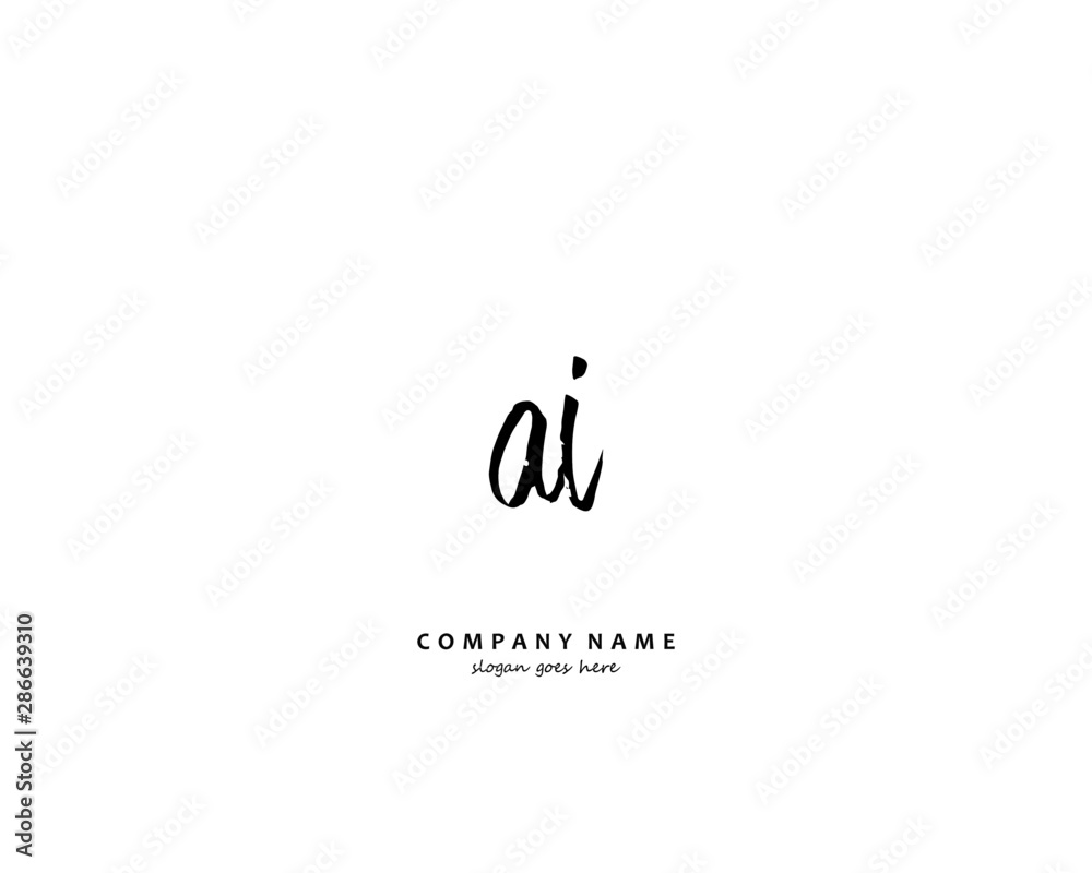 AI Initial handwriting logo vector AI Initial handwriting logo vector