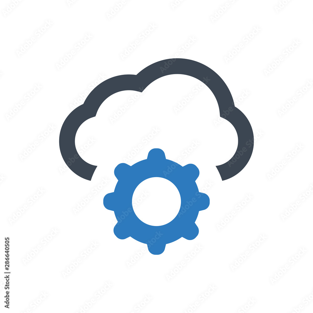 Cloud Setting Icon Cloud Setting Icon
