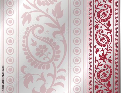 paisley floral pattern , wedding template , royal India	