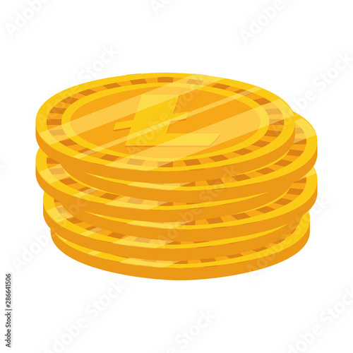 Isolated litecoin vector design