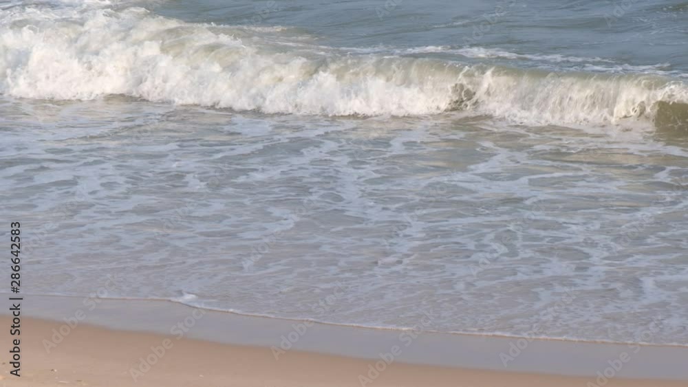 Slow motion waves and foam on the sea, amazing nature beach background. Royalty high-quality stock video footage ocean water, sea sand. Big waves, clear water surface background for tex and design Slow motion waves and foam on the sea, amazing nature beach background. Royalty high-quality stock video footage ocean water, sea sand. Big waves, clear water surface background for tex and design