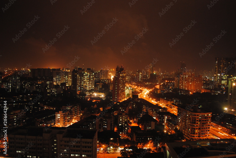 Night View of Lower Parel Mumbai