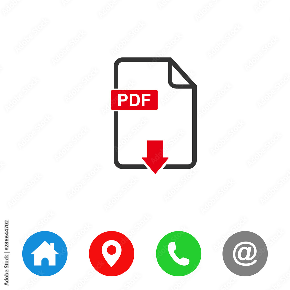 PDF download icon Vector design PDF download icon Vector design