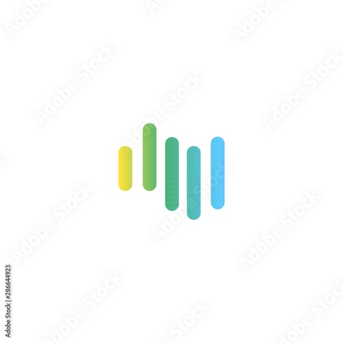 Sound waves logo vector illustration design template