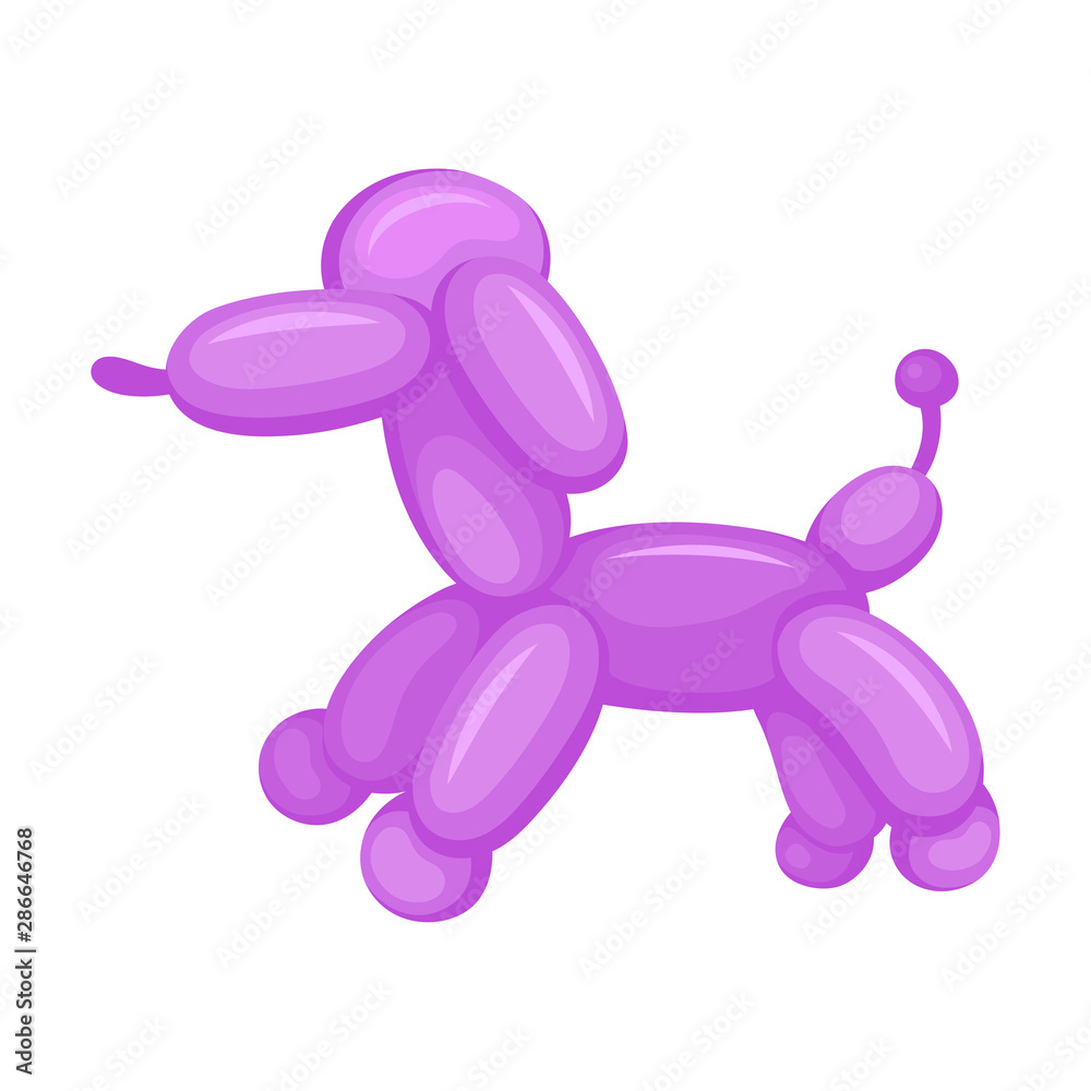 Poodle of balloons. Vector illustration on a white background. Poodle of balloons. Vector illustration on a white background.
