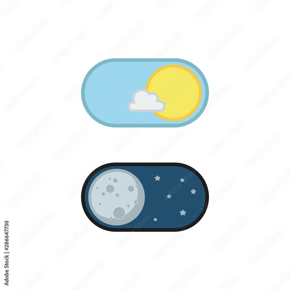Day and night mode application icons Day and night mode application icons