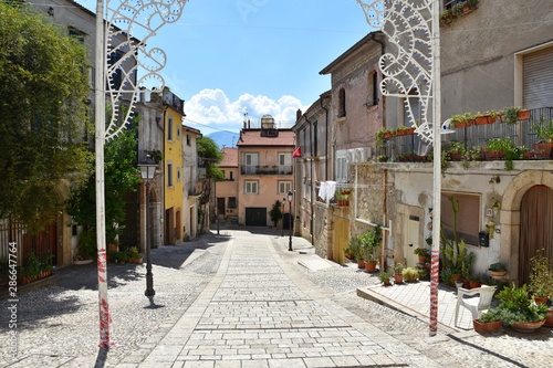 Fototapeta Naklejka Na Ścianę i Meble -  A day of vacation in San Lorenzello, a small Italian village