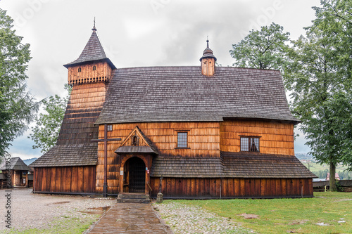 Canvas Print View at the Wooden Church of Saint Michael Archangel in Debno village - Poland