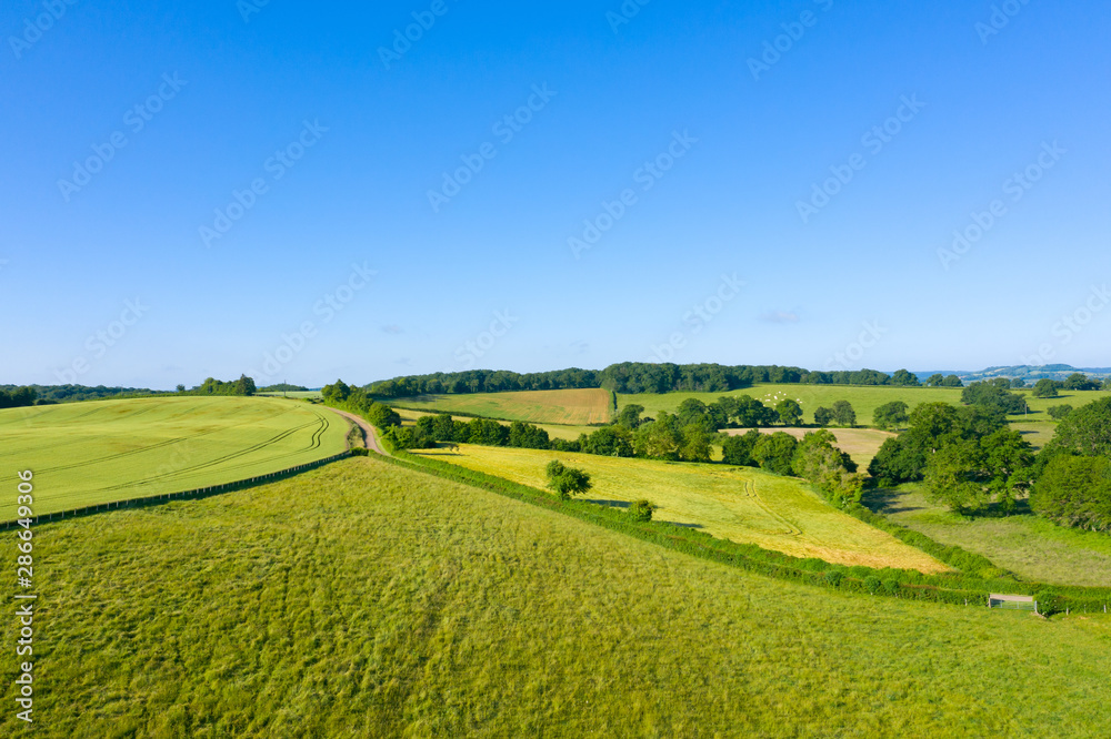La campagne française, des forêts, des champs et des routes La campagne française, des forêts, des champs et des routes