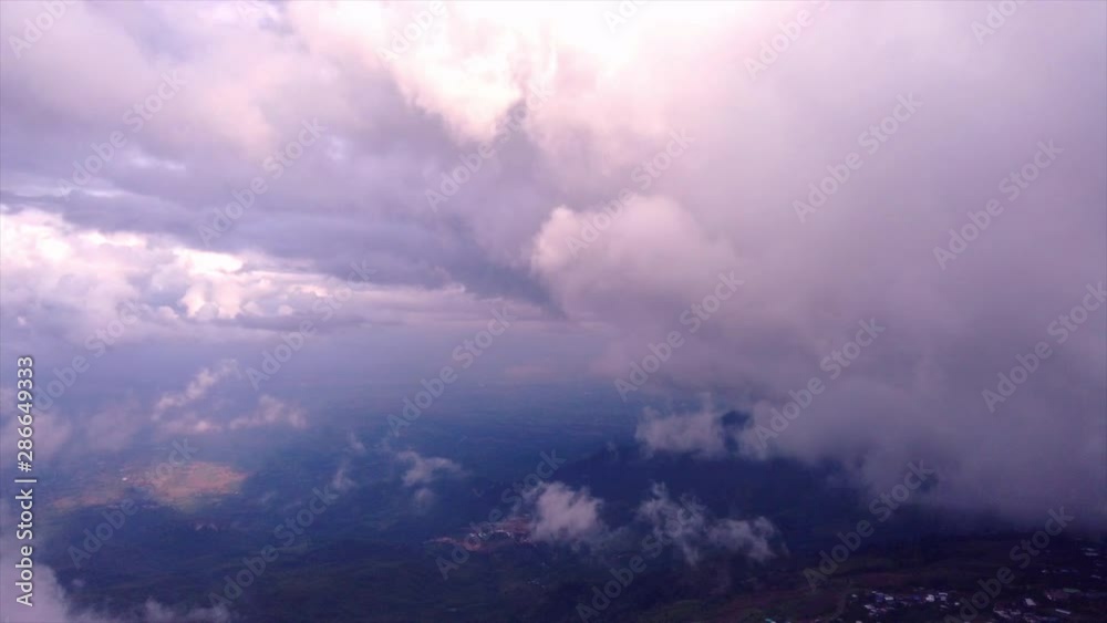 Time lapse 4k The mist moves through the mountains at Phu tubberk, Phetchabun,Thailand Time lapse 4k The mist moves through the mountains at Phu tubberk, Phetchabun,Thailand