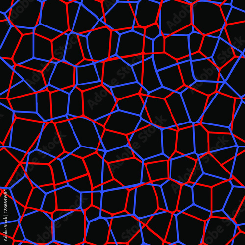 Seamless pattern of many cells and interwoven lines © Сергей Зыков