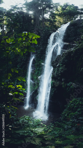 Waterfall Mok Fah Waterfall in the jungle