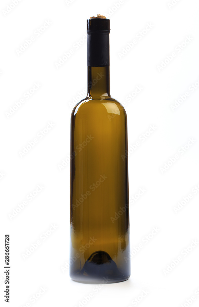empty bottle of wine isolated on a white background - Image empty bottle of wine isolated on a white background - Image
