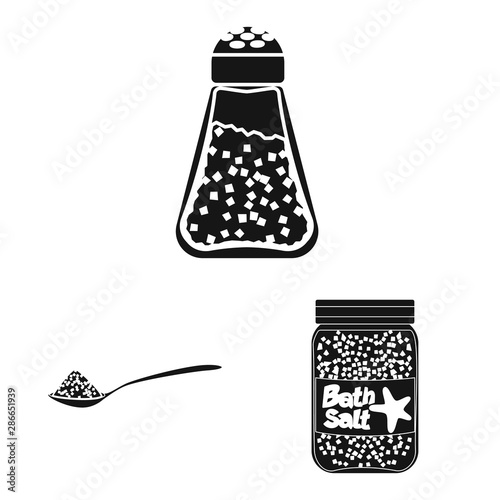 Vector design of natural and baking logo. Collection of natural and food stock vector illustration.