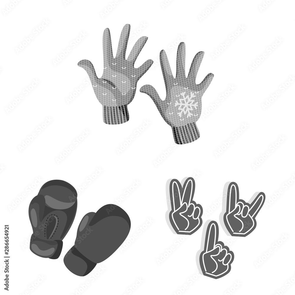 Fototapeta premium Vector illustration of property and distinctive sign. Collection of property and textile stock vector illustration.