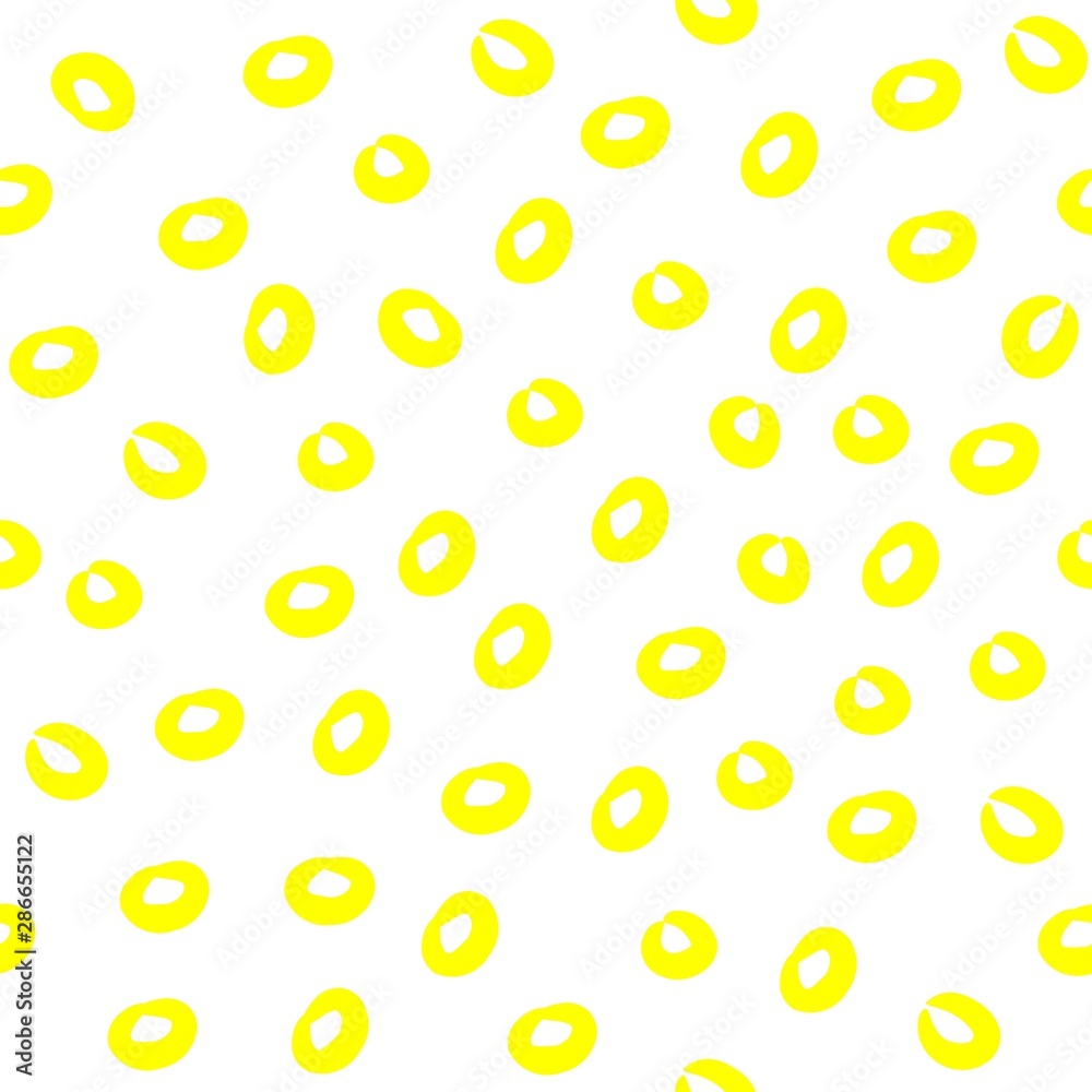 abstract background with circles yellow seamless pattern
