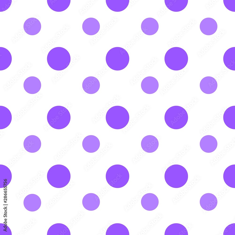 seamless pattern with polka dots purple color