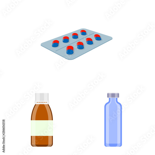Isolated object of pharmacy and pharmaceutical logo. Collection of pharmacy and health stock symbol for web.