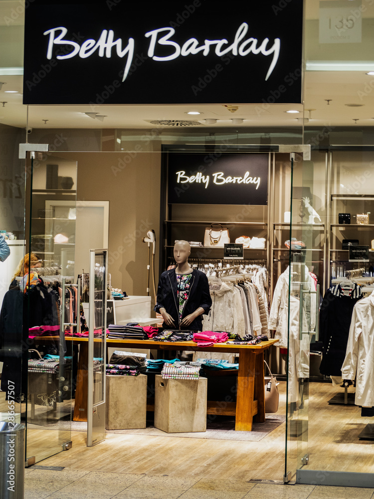 Krakow, Poland, March 20, 2018, illustrative editorial. Betty Barclay store  in Galeria Krakowska Stock Photo | Adobe Stock