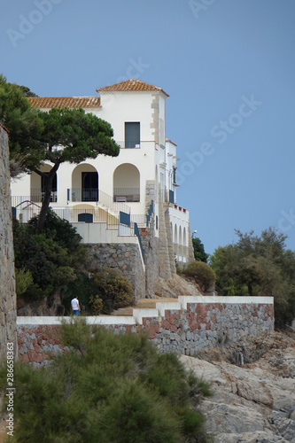 S'Agaro, Spain. Street view in summer