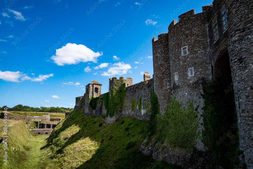 Dover castle during the day at Dover, England, UK