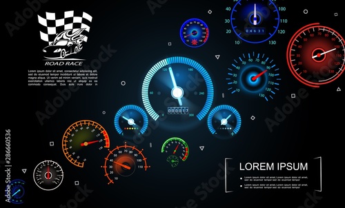 Car Dashboard Gauges Template