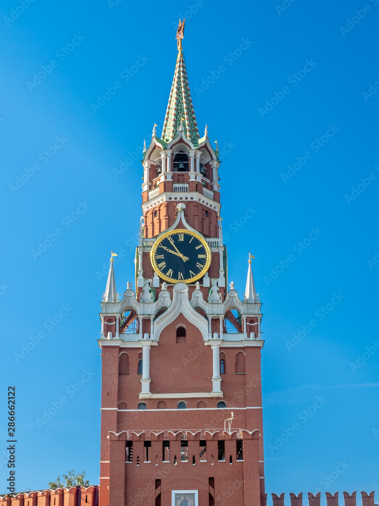 Spasskaya tower in Kremlin, MOscow, Russia