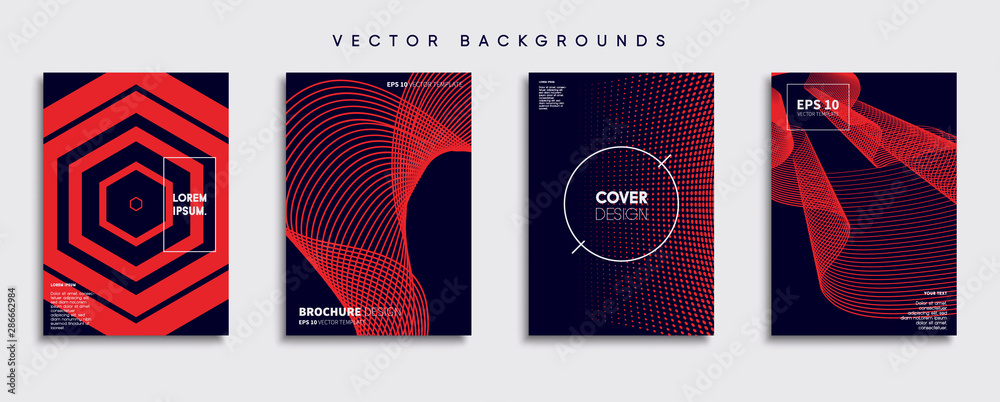 Minimal Vector cover designs. Future Poster template.