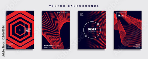 Obraz na płótnie Minimal Vector cover designs. Future Poster template. w salonie