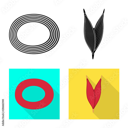 Vector design of fiber and muscular sign. Collection of fiber and body stock symbol for web.