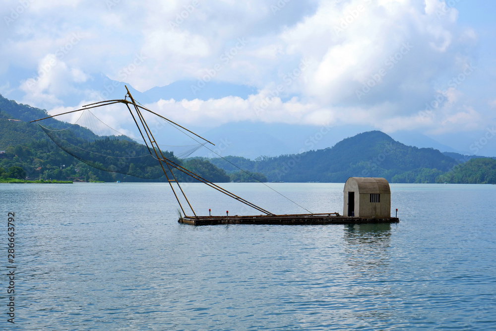 Traditional Fishing Boat at Sun Moon Lake, Taiwan Traditional Fishing Boat at Sun Moon Lake, Taiwan