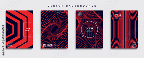 Obraz na płótnie Minimal Vector cover designs. Future Poster template. w salonie