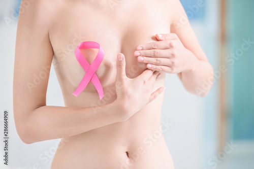 Breast cancer self check concept