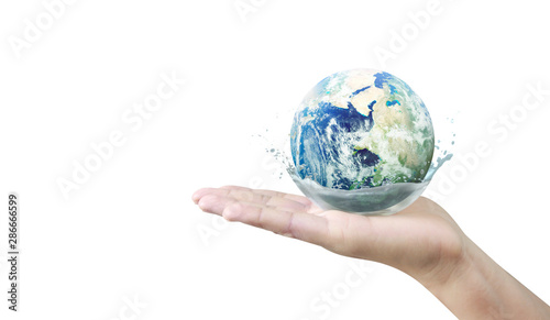 glass globe in hand