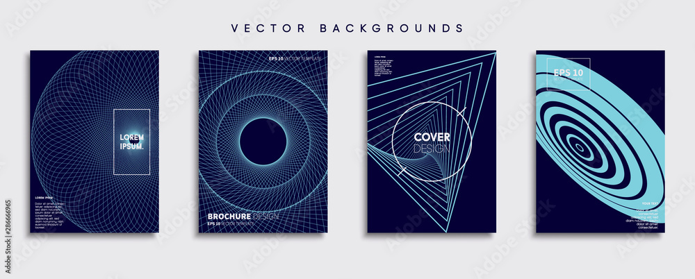Minimal Vector cover designs. Future Poster template.