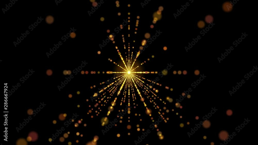 Animated background of particles forming a tunnel